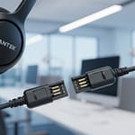 呼叫中心耳机QD接头